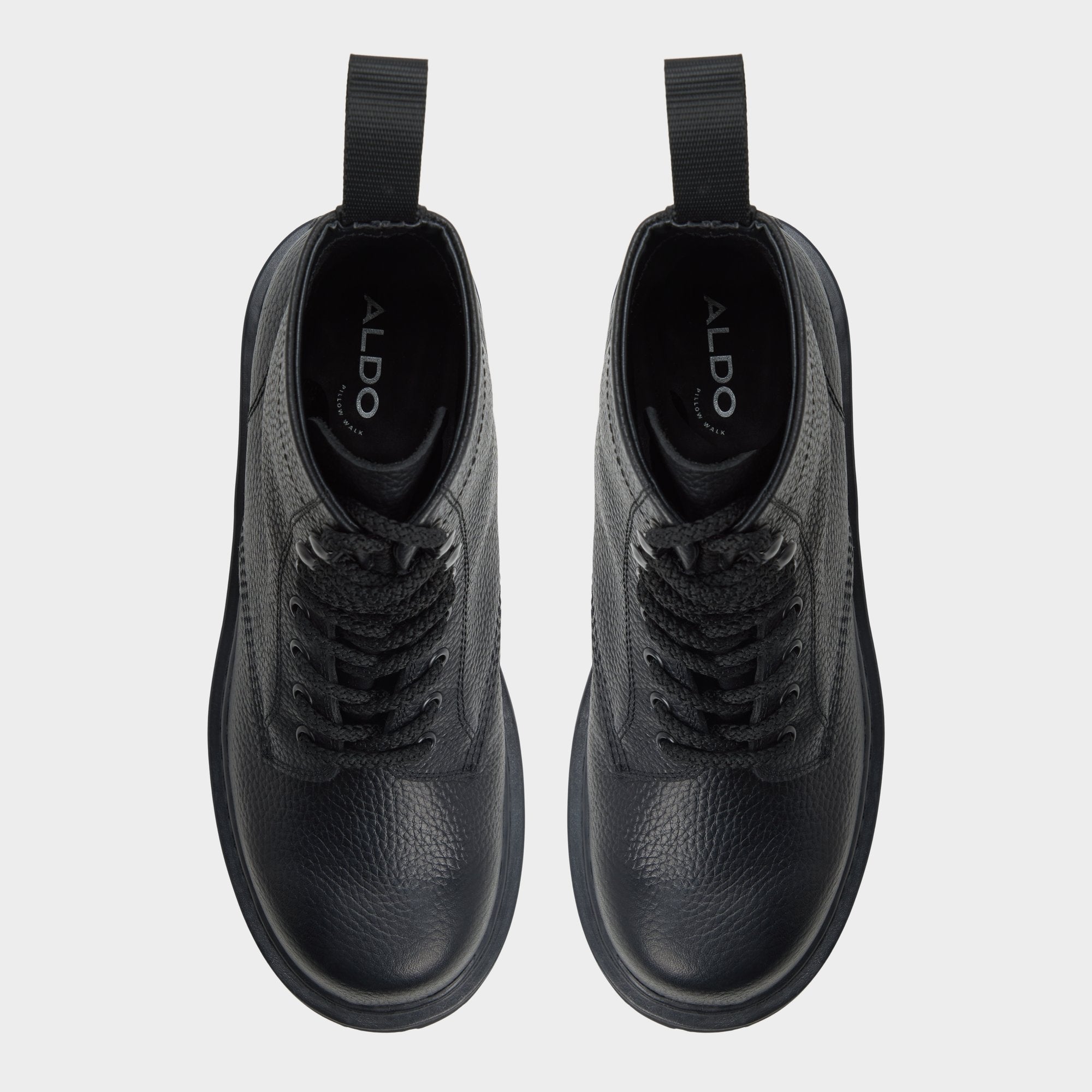 Aldo Doublezero in Other Black - Combat boot, Lug sole