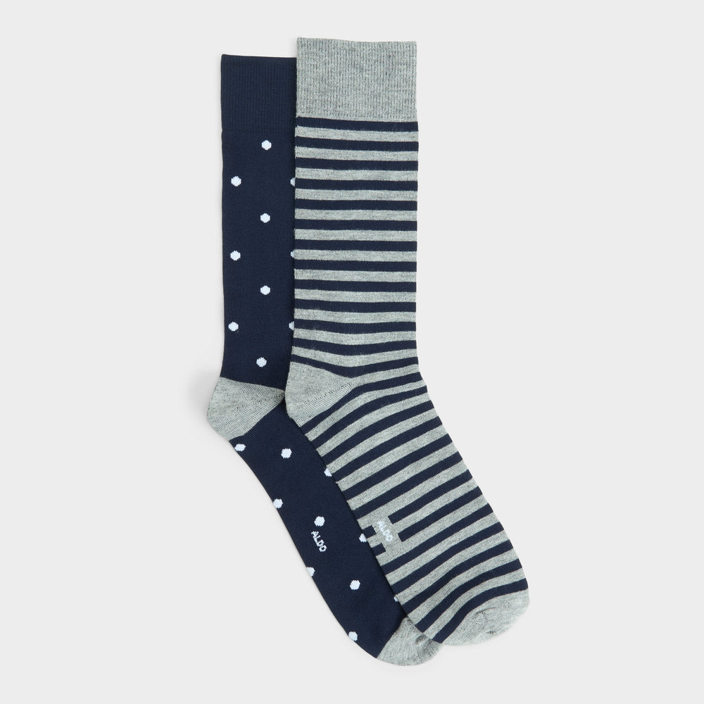Aldo Dapperdots in Navy - Crew socks