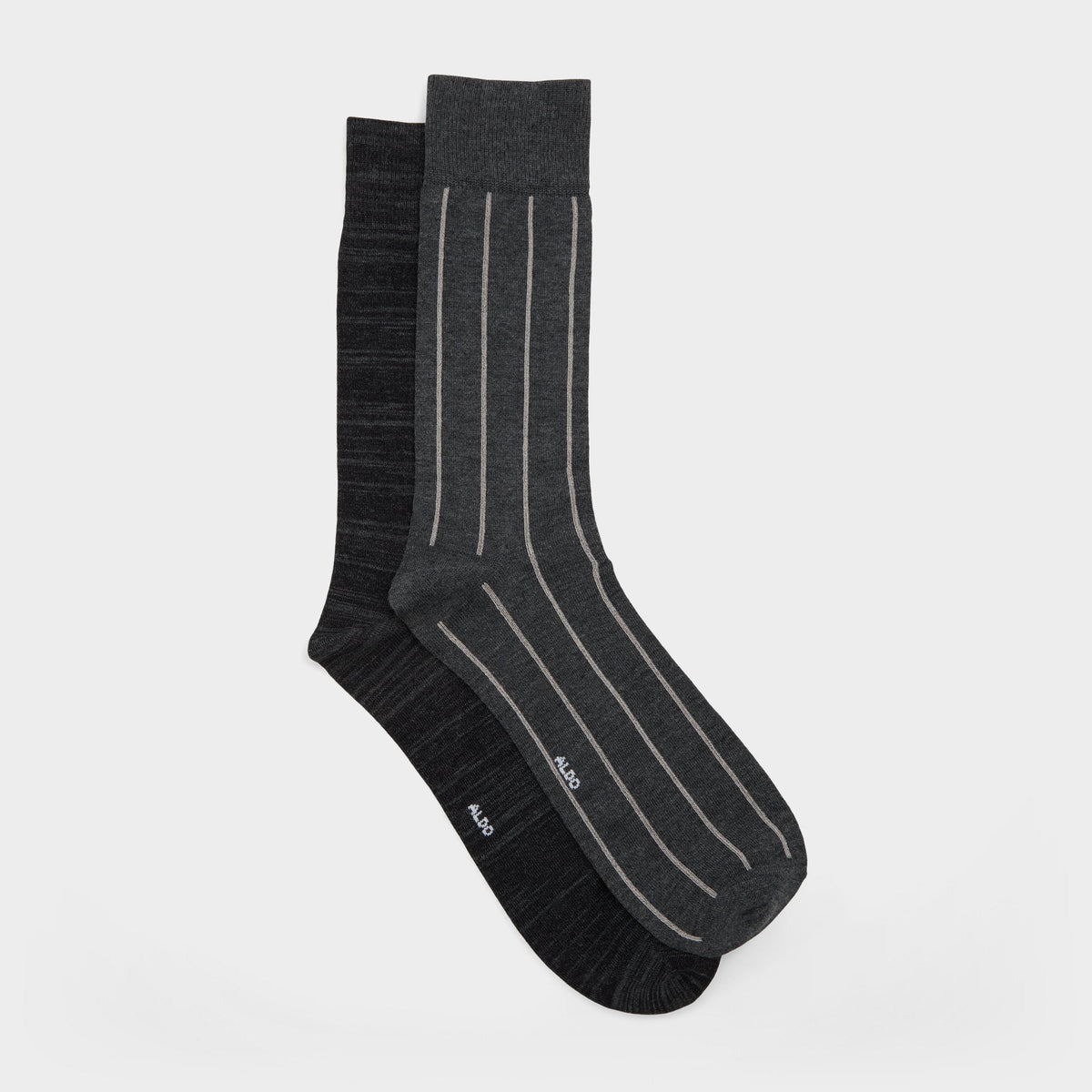 Aldo Nightstripe in Dark Grey - Crew socks