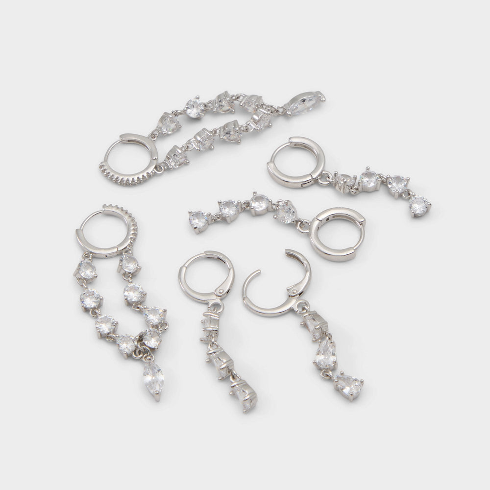 Aldo Colettee in Silver Clear Multi - Earring set