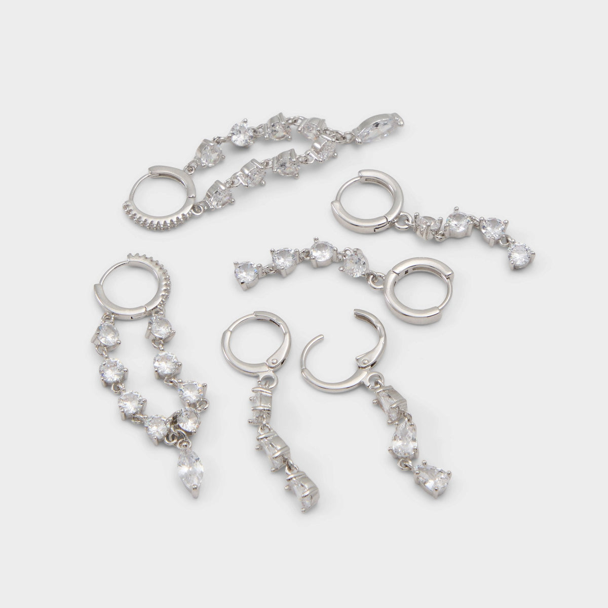 Aldo Colettee in Silver Clear Multi - Earring set