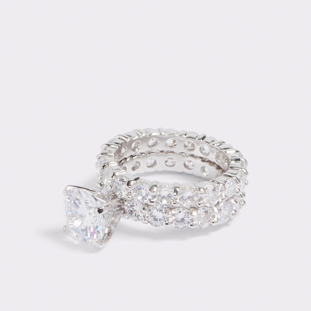 Aldo Plagens Silver/Clear Multi Women's Rings - Ring