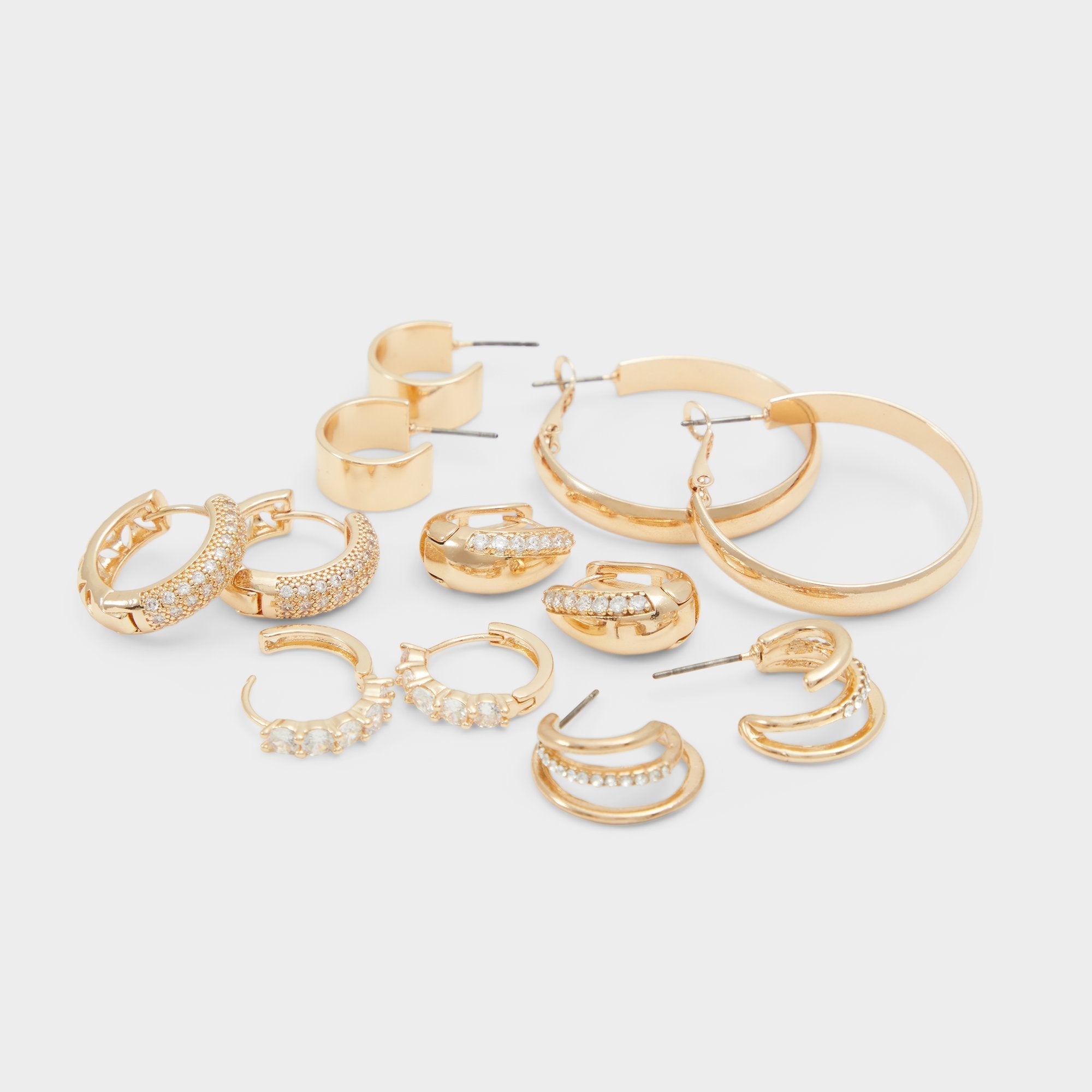 Aldo Talalagyn Gold/Clear Multi Women's Earrings - Hoop earrings