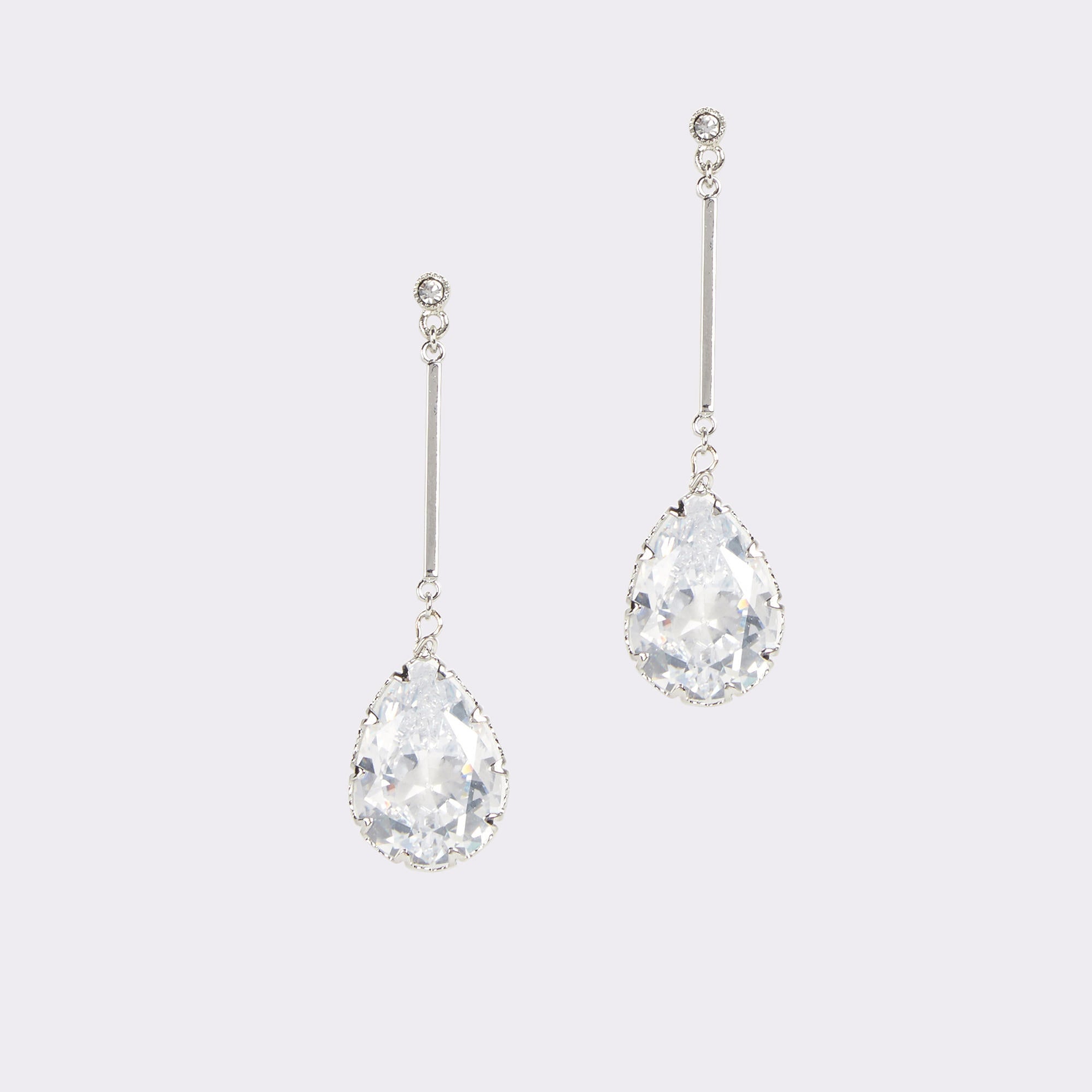 Aldo Cares Silver/Clear Multi Women's Earrings - Chandelier earrings
