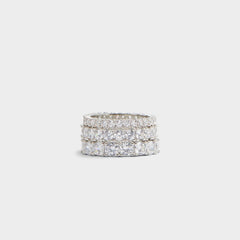 Aldo Uniawen Silver/Clear Multi Women's Rings - Stackable rings