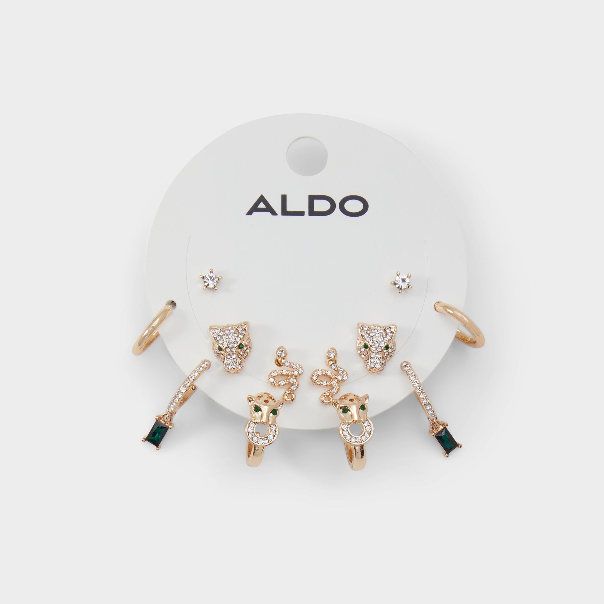 Aldo Junglechic Gold/Clear Multi Women's Earrings - Earrings