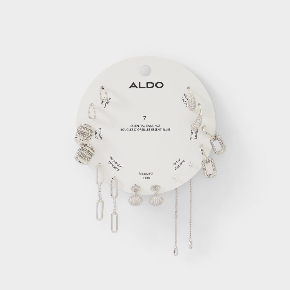 Aldo Partyessentials in Silver Clear Multi - Earring set