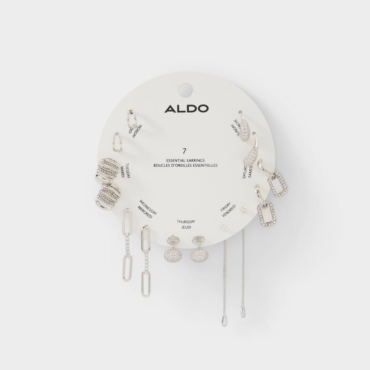 Aldo Partyessentials in Silver Clear Multi - Earring set