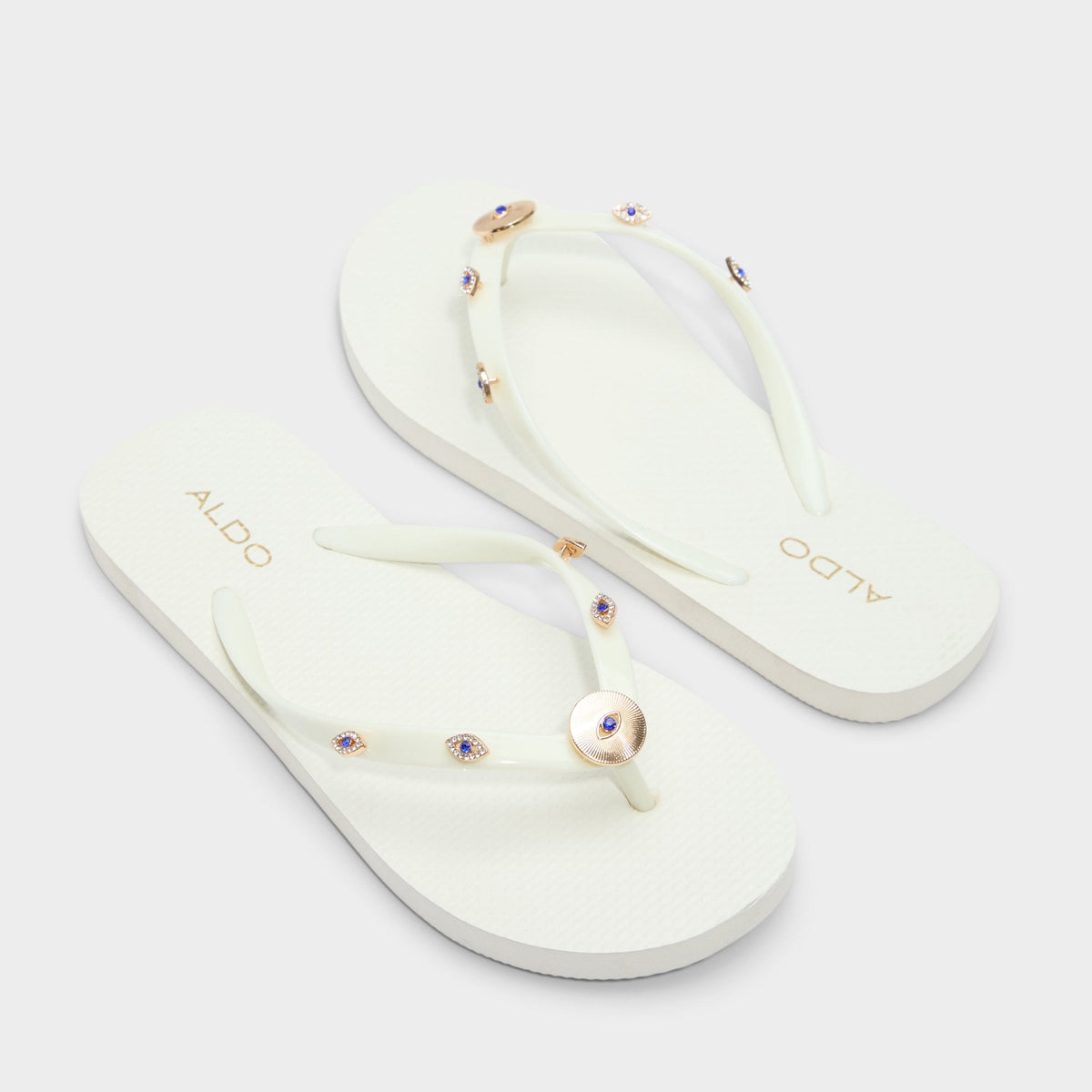 Aldo Edajan Black/Gold Multi Women's Jelly Sandals & Flip Flops - Flip flop