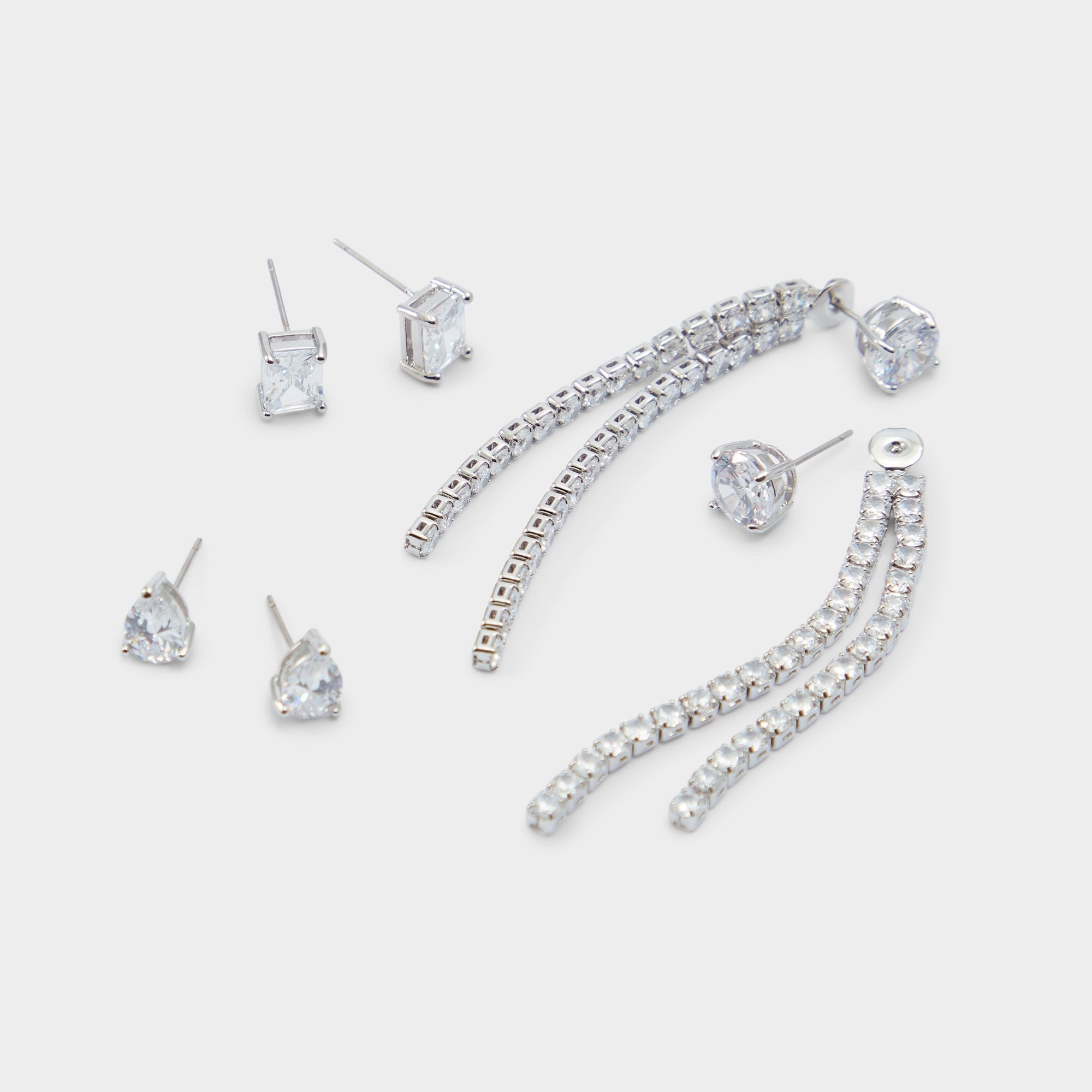 Aldo Javenalia Silver/Clear Multi Women's Earrings - Earrings