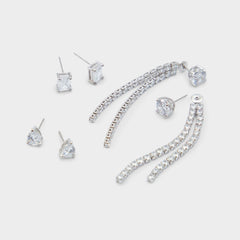 Aldo Javenalia Silver/Clear Multi Women's Earrings - Earrings