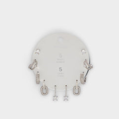 Aldo Fivelookss Silver/Clear Multi Women's Earrings - Earring set