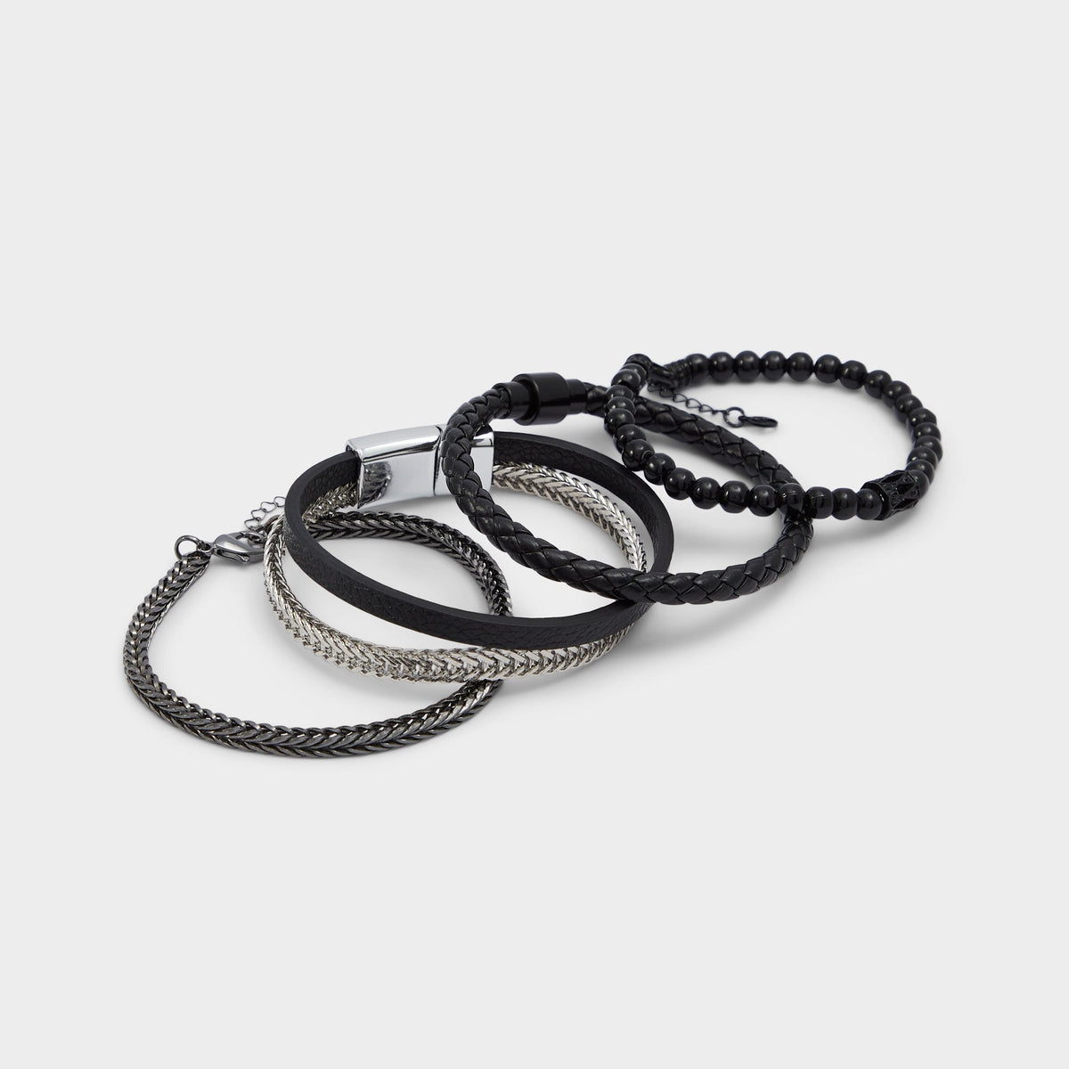 Aldo Danniell Black/Silver Multi Men's Jewelry - Bracelet