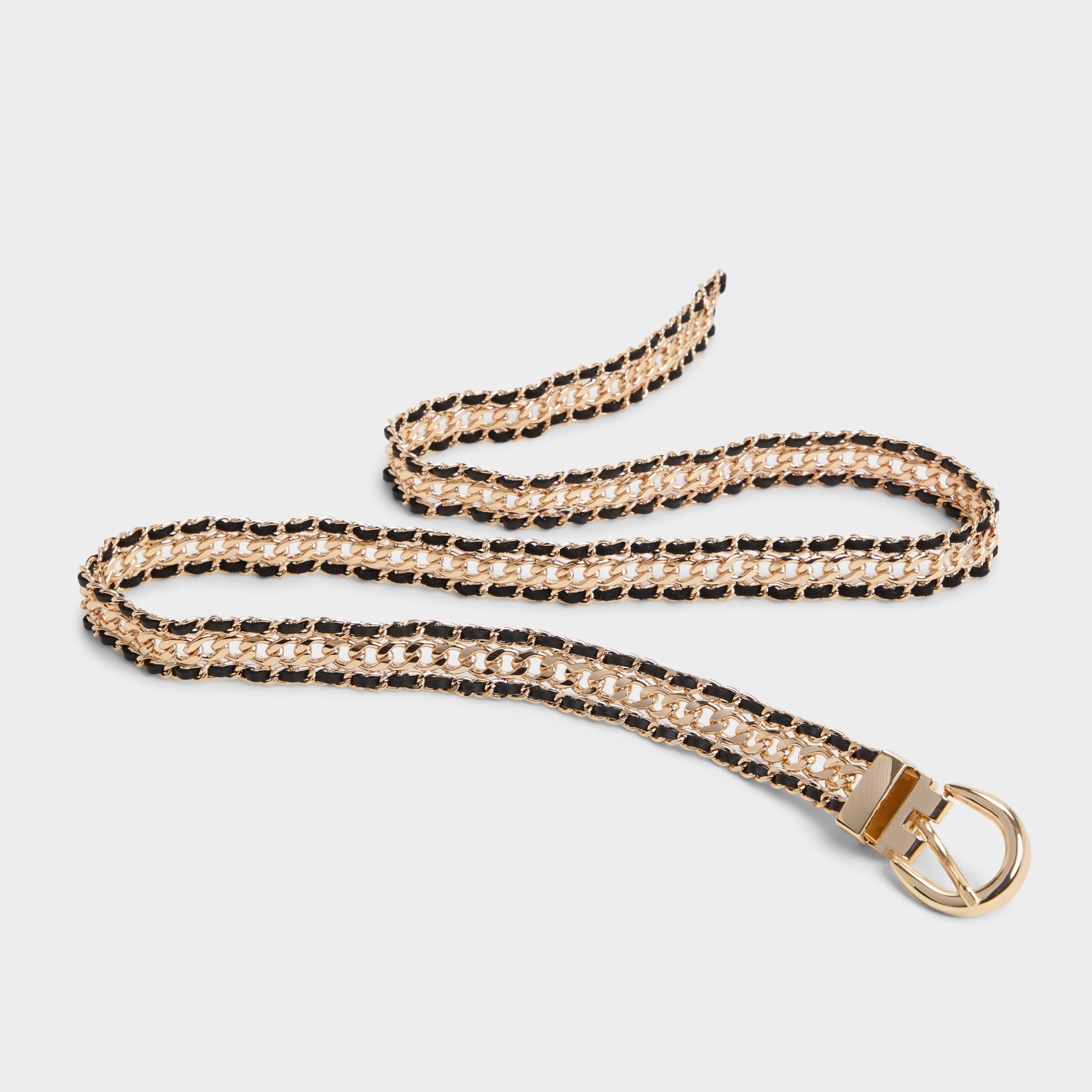 Aldo Albemarle Black/Gold Multi Women's Belts - Belt